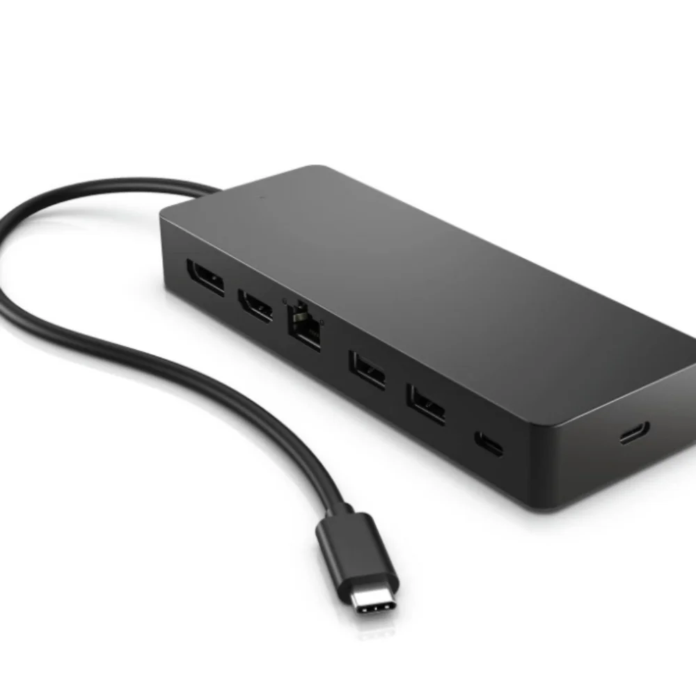 HP Universal USB-C Multiport Travel Hub HDMI, Ethernet, 4K, DP Dual, USB-C Port